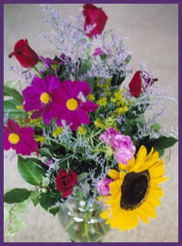 Summer rose vase